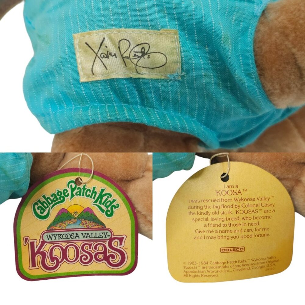 Cabbage Patch Koosas Collectable Dog Vintage 1983 Stuffed Toy CPK Plush Hang Tag - Picture 11 of 16